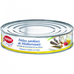 Petites sardines de Méditerranée à l'huile de tournesol et citron