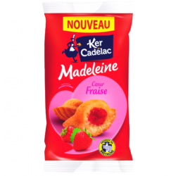 Madeleine coeur fraise